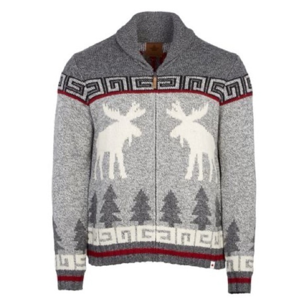 Canadiana Nordic zip up Sweater sz L